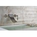 Rozin Wall Mounted 2 Handles Widespread Bathtub Faucet Brushed Nickel - B07CYPYHSM